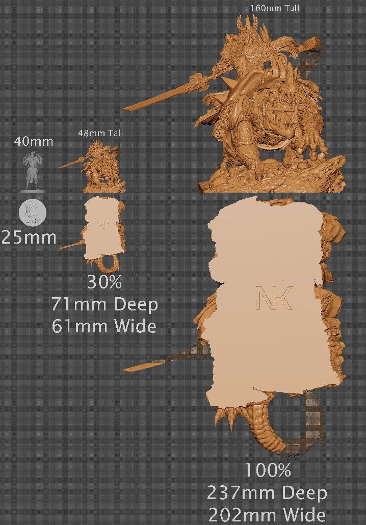 War, Mounted, Powerful NPC, Ernest Nemirovsky | Dungeons and Dragons | Pathfinder | Table Top RPG | 3D Printed Model
