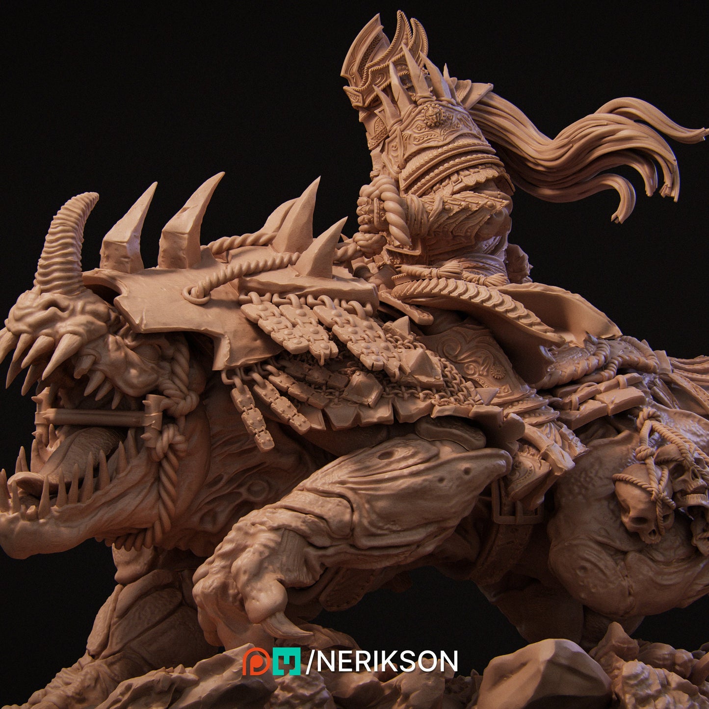 War, Mounted, Powerful NPC, Ernest Nemirovsky | Dungeons and Dragons | Pathfinder | Table Top RPG | 3D Printed Model