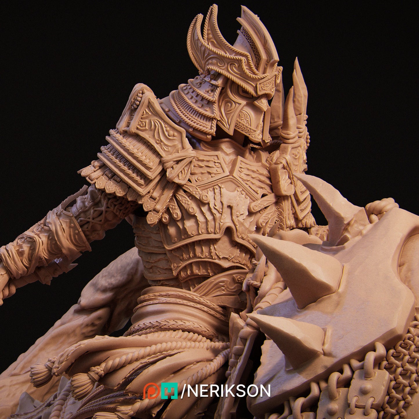 War, Mounted, Powerful NPC, Ernest Nemirovsky | Dungeons and Dragons | Pathfinder | Table Top RPG | 3D Printed Model