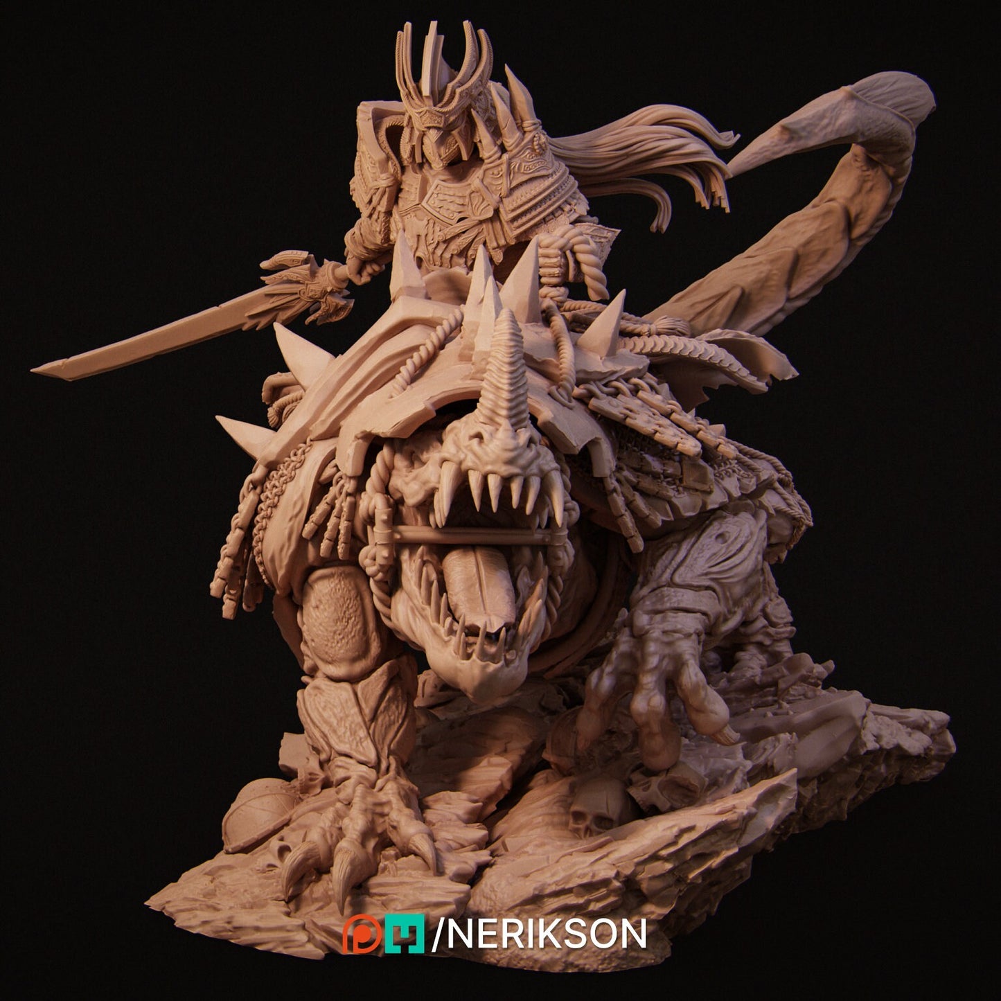 War, Mounted, Powerful NPC, Ernest Nemirovsky | Dungeons and Dragons | Pathfinder | Table Top RPG | 3D Printed Model