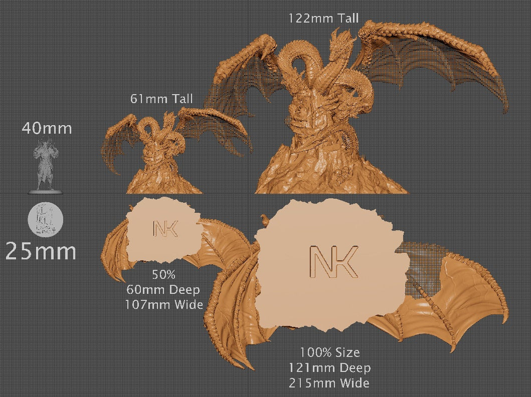 Smei, Elder Dragon, Ernest Nemirovsky | Dungeons and Dragons | Pathfinder | Table Top RPG | 3D Printed Model