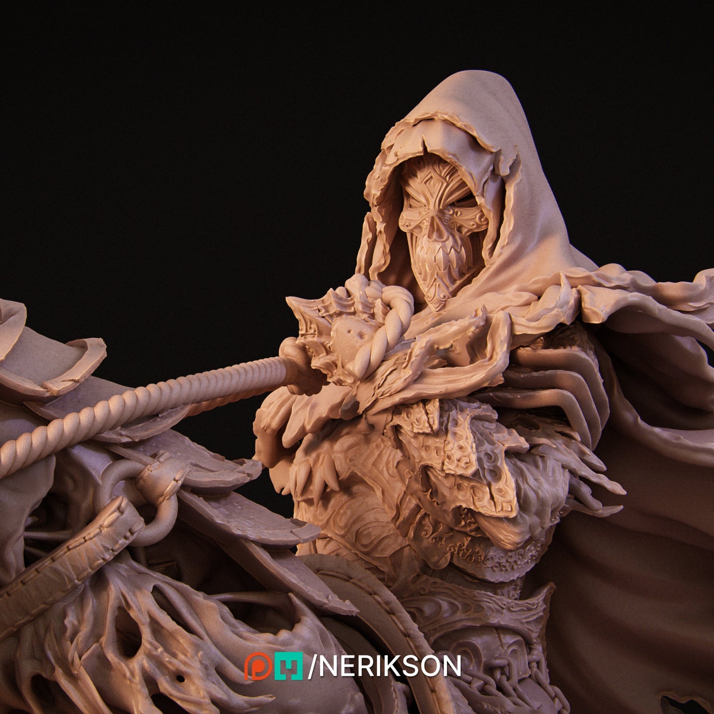 Death, Mounted, Powerful NPC, Ernest Nemirovsky | Dungeons and Dragons | Pathfinder | Table Top RPG | 3D Printed Model