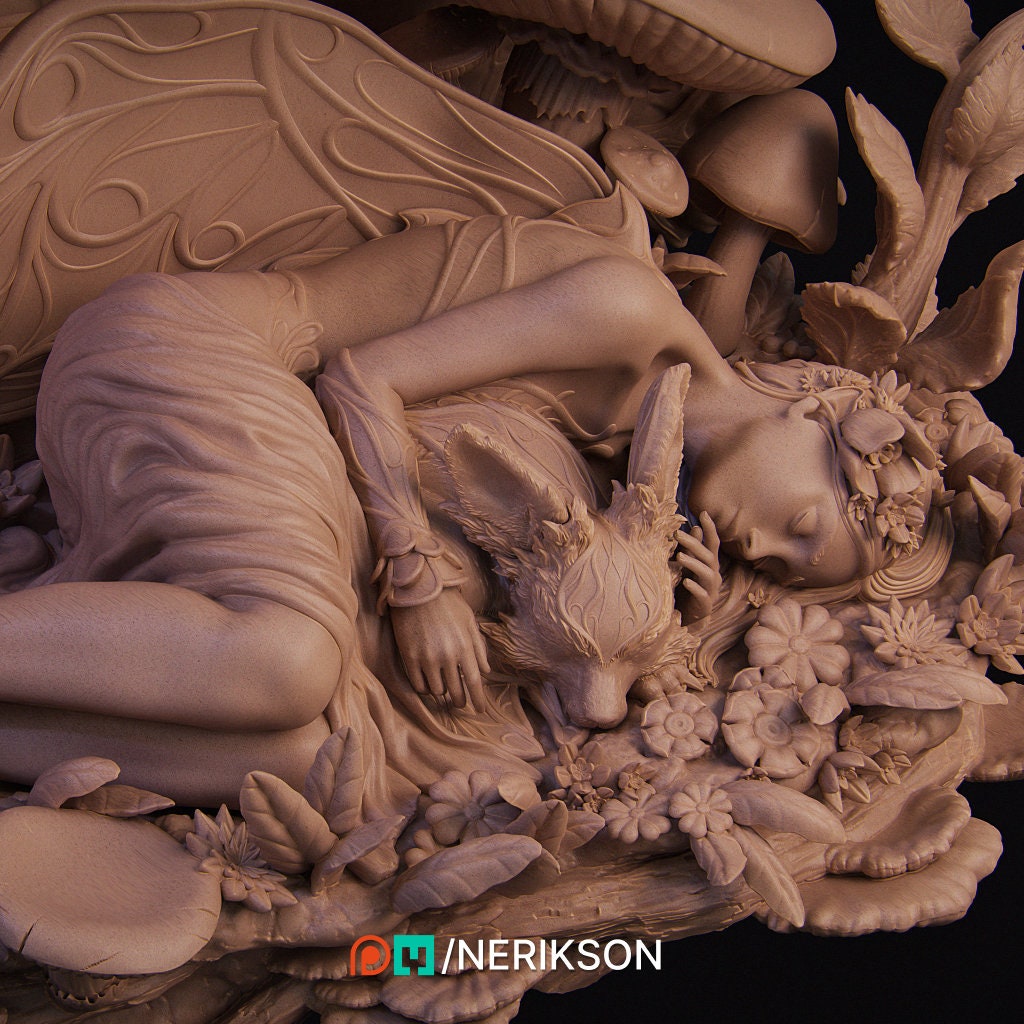 Fairy, Statue, Ernest Nemirovsky | Dungeons and Dragons | Pathfinder | Table Top RPG | 3D Printed Model