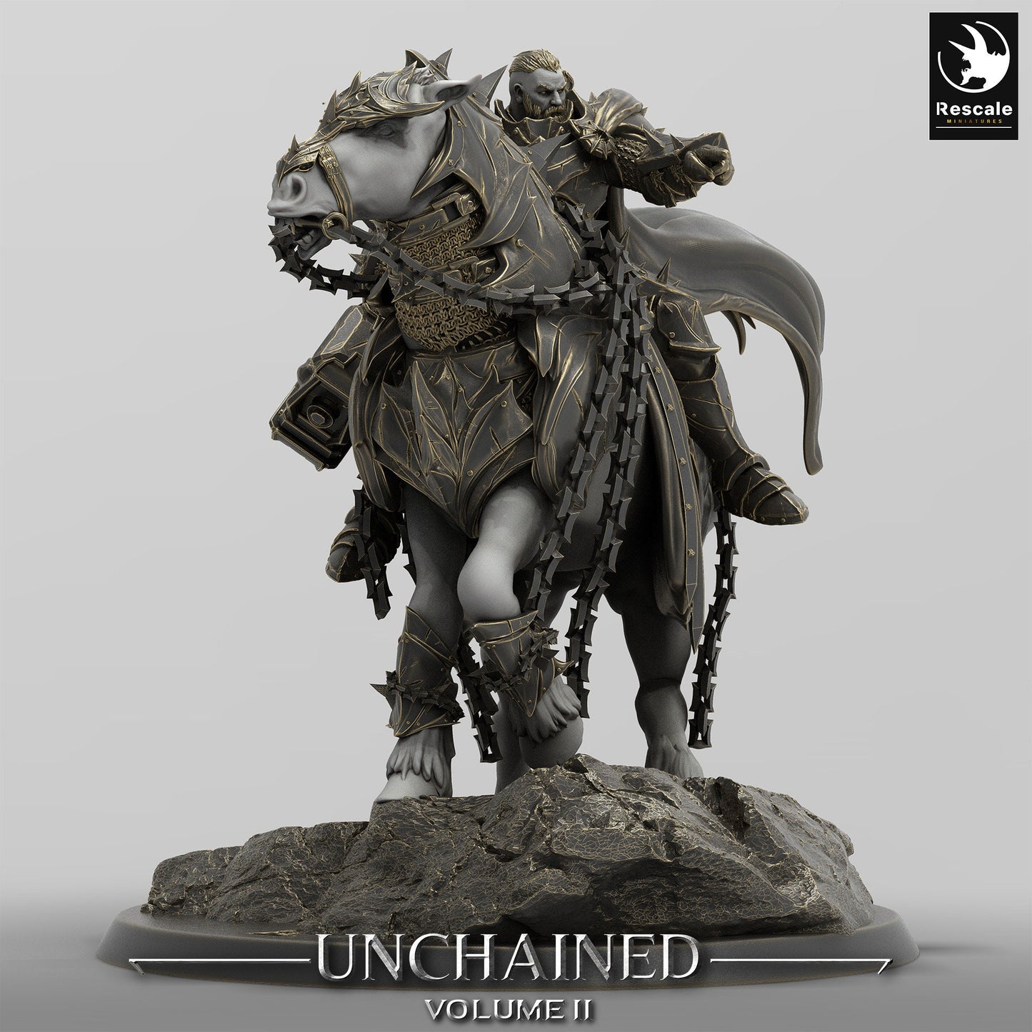 Unchained Riders, Rescale Miniatures | Dungeons and Dragons | Pathfinder | Table Top RPG | 3D Printed Model