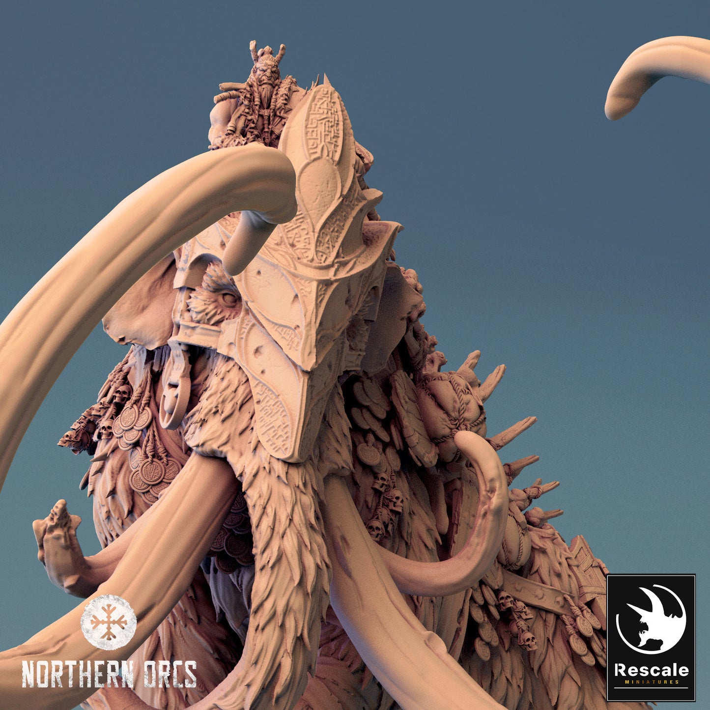 War Mammoth, Rescale Miniatures | Dungeons and Dragons | Pathfinder | Table Top RPG | 3D Printed Model