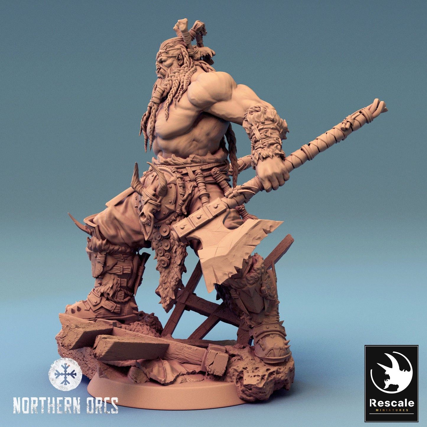 King Azhrog, Rescale Miniatures | Dungeons and Dragons | Pathfinder | Table Top RPG | 3D Printed Model