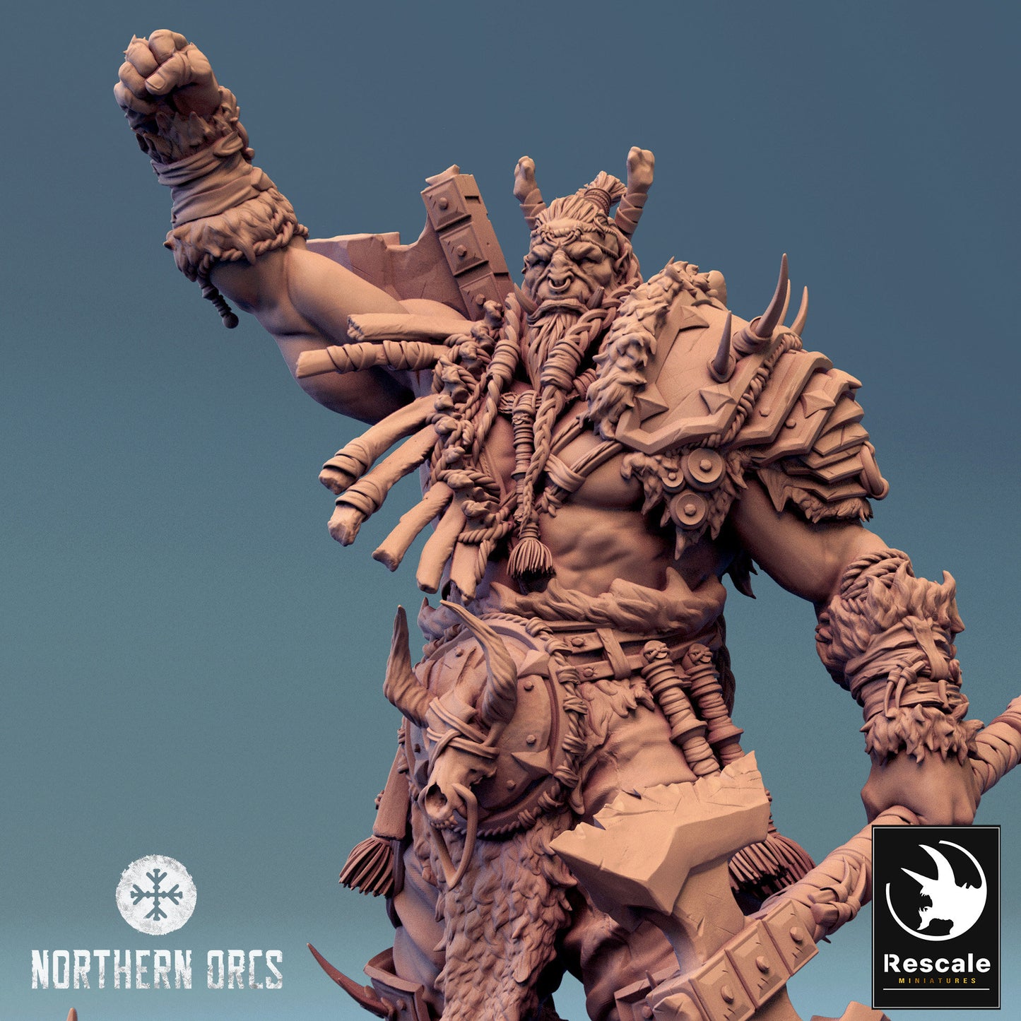 King Azhrog, Rescale Miniatures | Dungeons and Dragons | Pathfinder | Table Top RPG | 3D Printed Model
