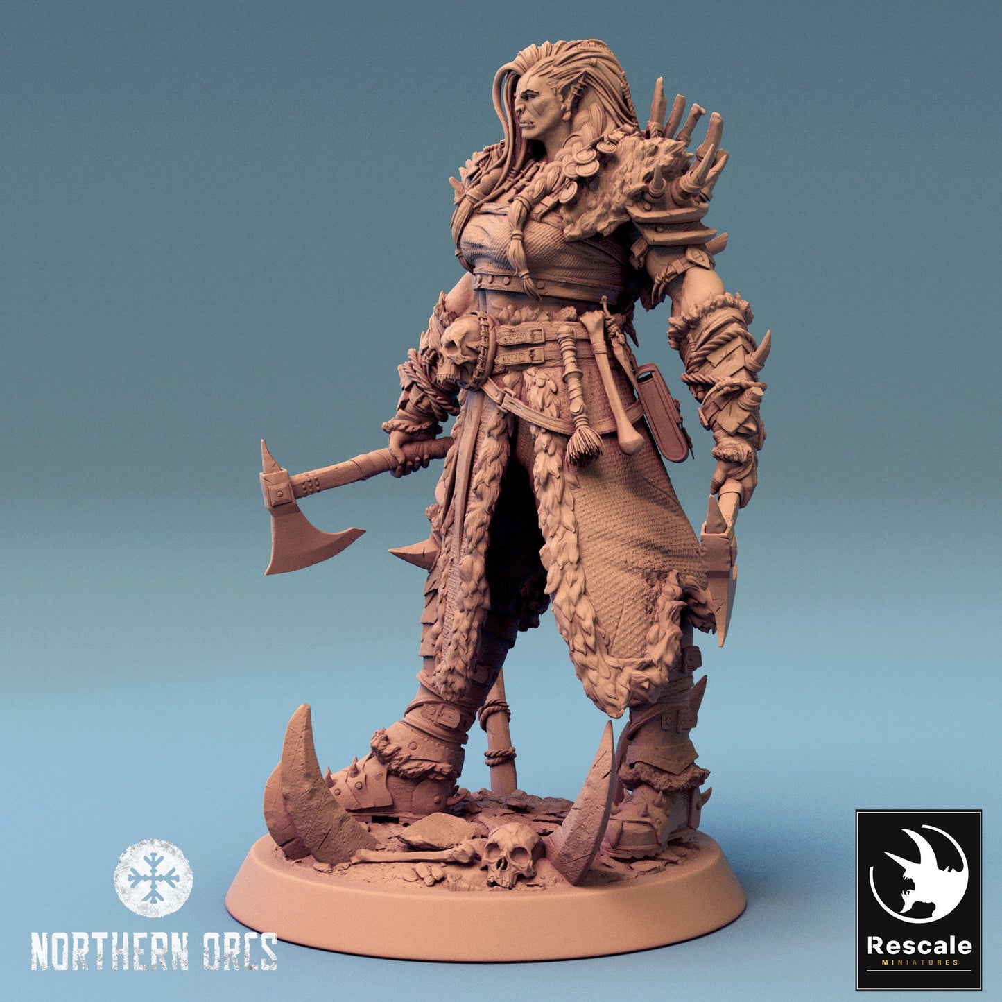 Queen Drakka, Rescale Miniatures | Dungeons and Dragons | Pathfinder | Table Top RPG | 3D Printed Model