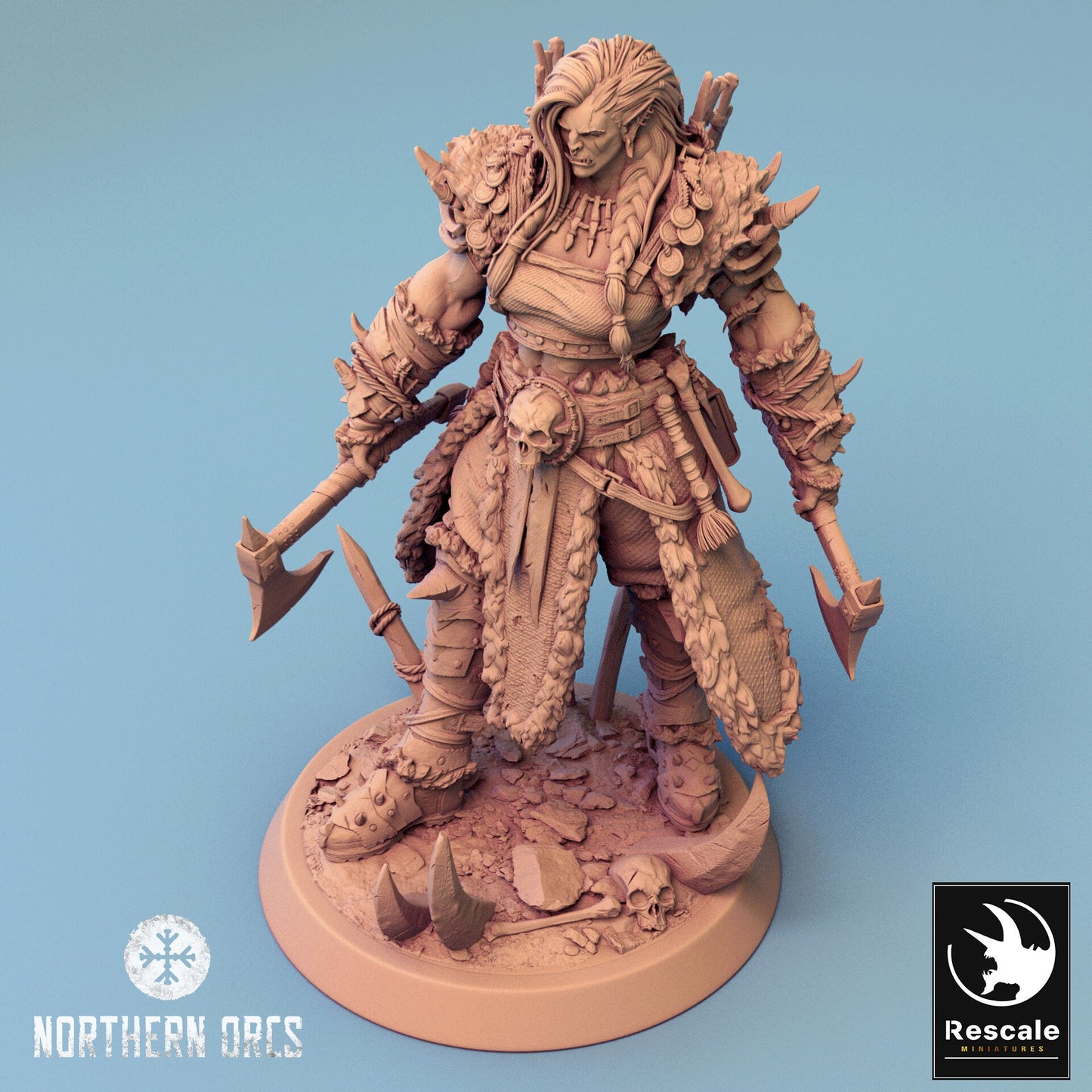 Queen Drakka, Rescale Miniatures | Dungeons and Dragons | Pathfinder | Table Top RPG | 3D Printed Model