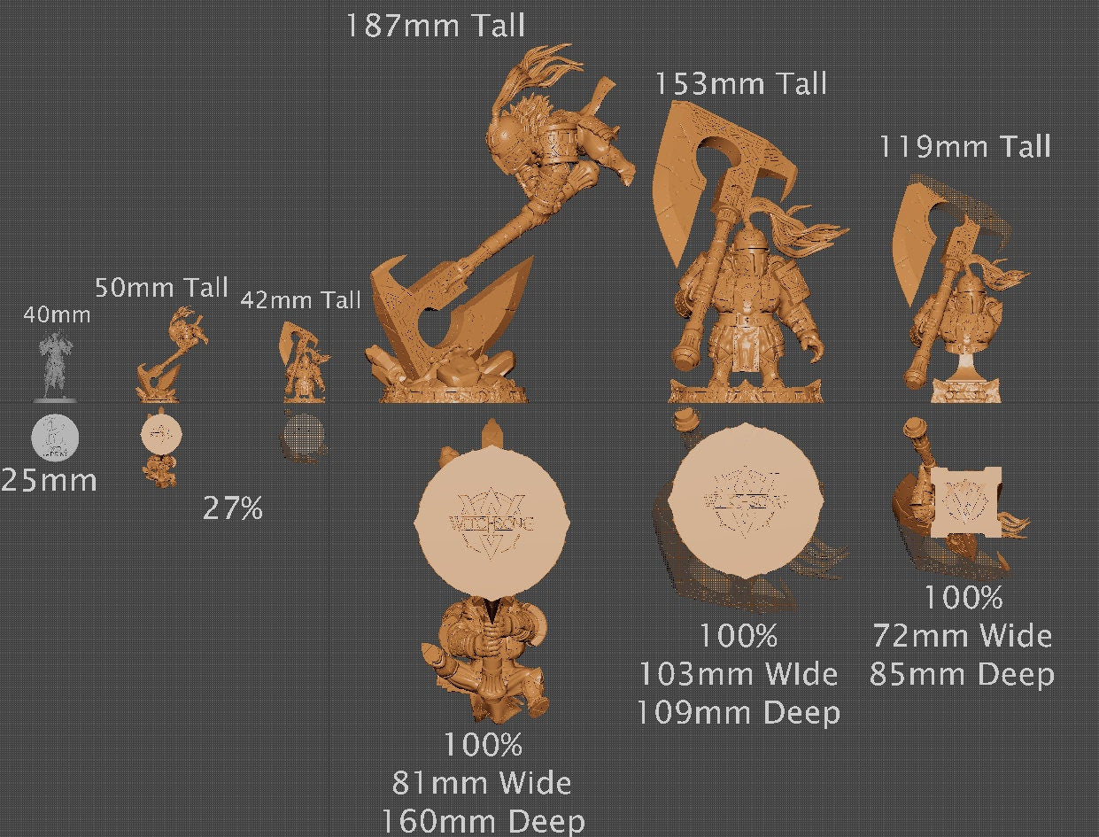 Knight of Stature and Action, Witchsong Miniatures | Dungeons and Dragons | Pathfinder | Table Top RPG | 3D Printed Model