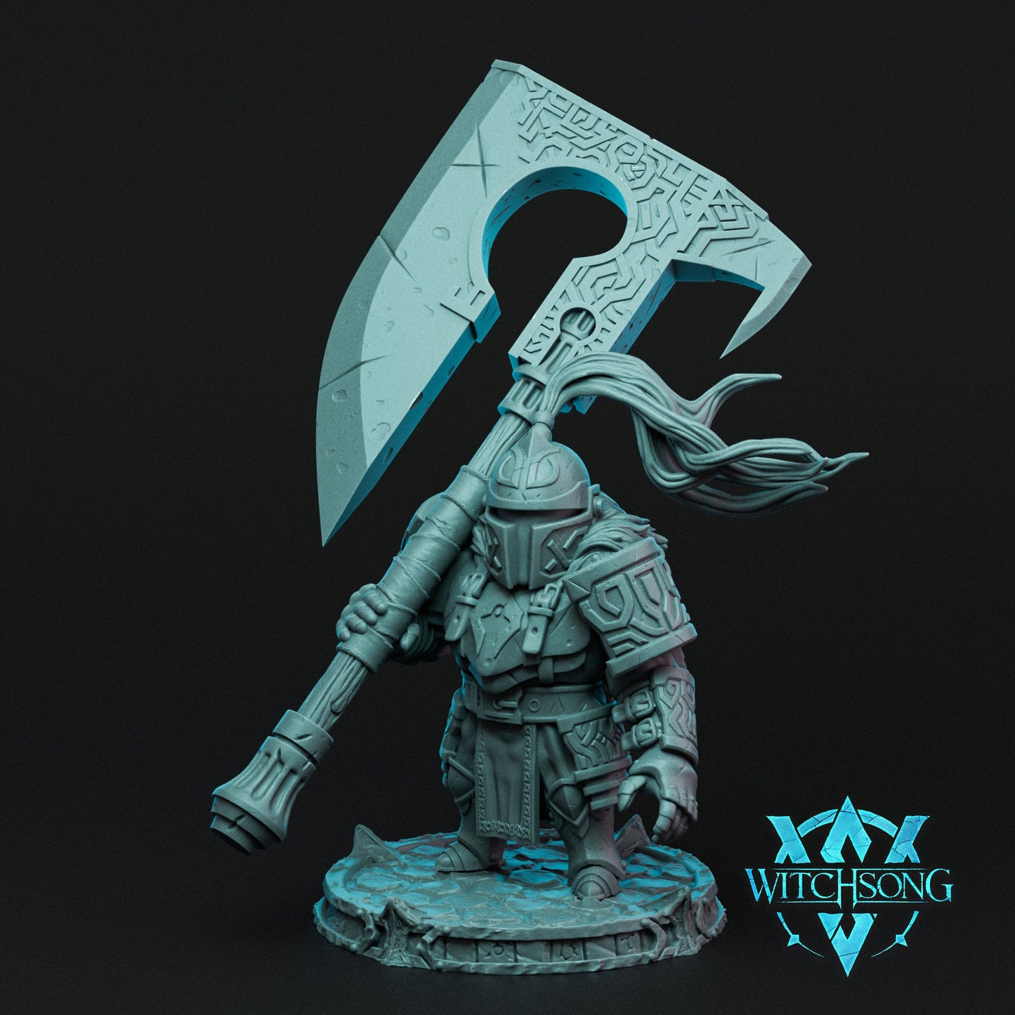 Knight of Stature and Action, Witchsong Miniatures | Dungeons and Dragons | Pathfinder | Table Top RPG | 3D Printed Model