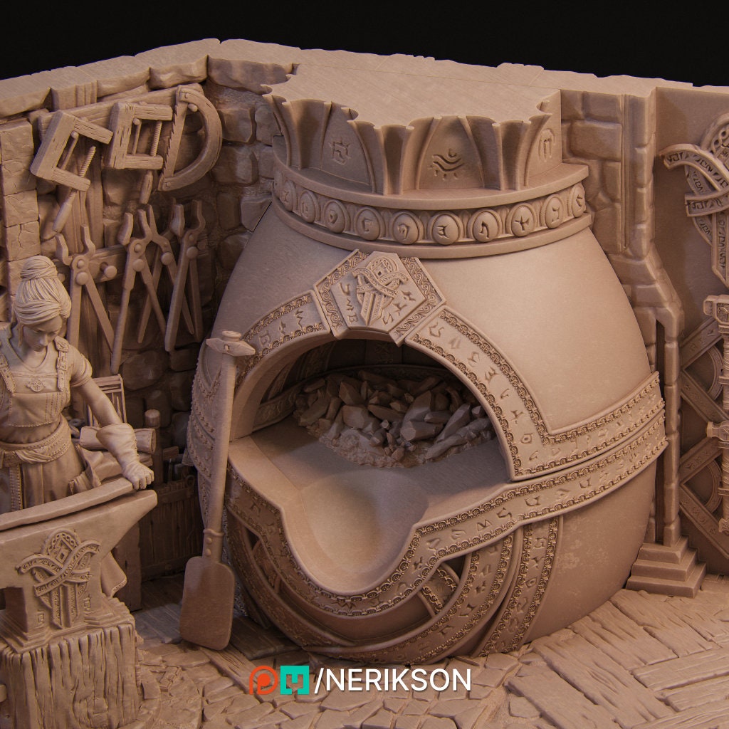 Lara, Blacksmith Shop | Aussie 3D Printed Miniatures and Terrain