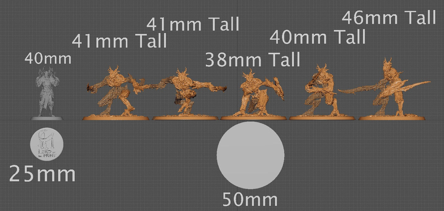 The Treefolk, Pack 2, Rescale Miniatures | Dungeons and Dragons | Pathfinder | Table Top RPG | 3D Printed Model