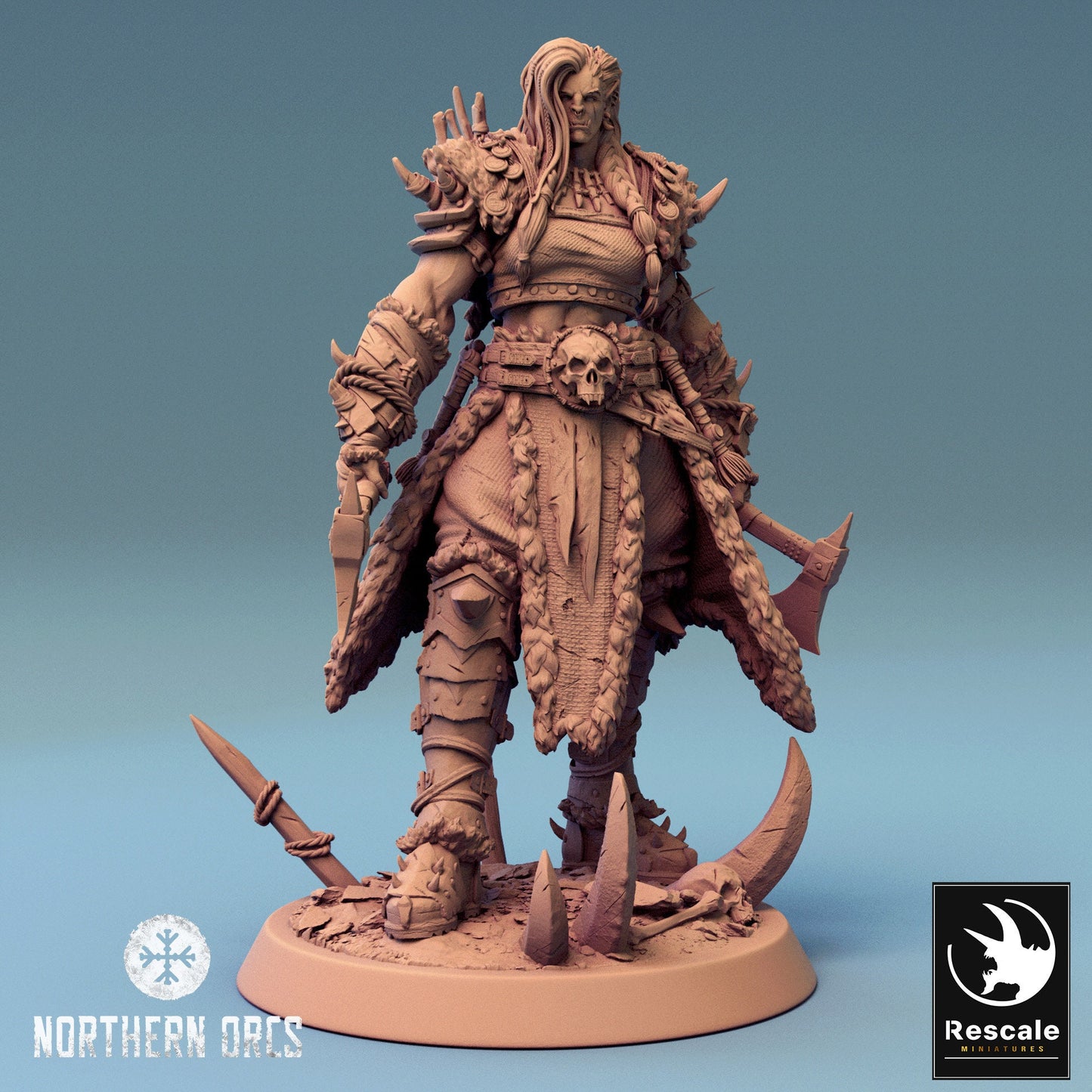 Queen Drakka, Rescale Miniatures | Dungeons and Dragons | Pathfinder | Table Top RPG | 3D Printed Model