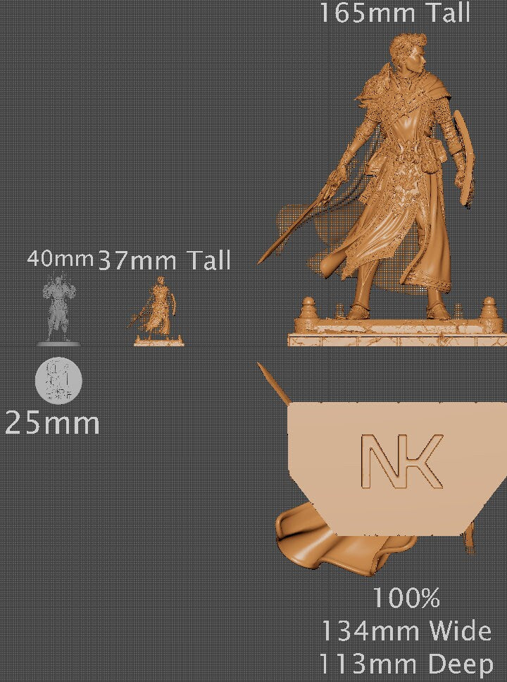 Aaron, Powerful NPC, Ernest Nemirovsky | Dungeons and Dragons | Pathfinder | Table Top RPG | 3D Printed Model