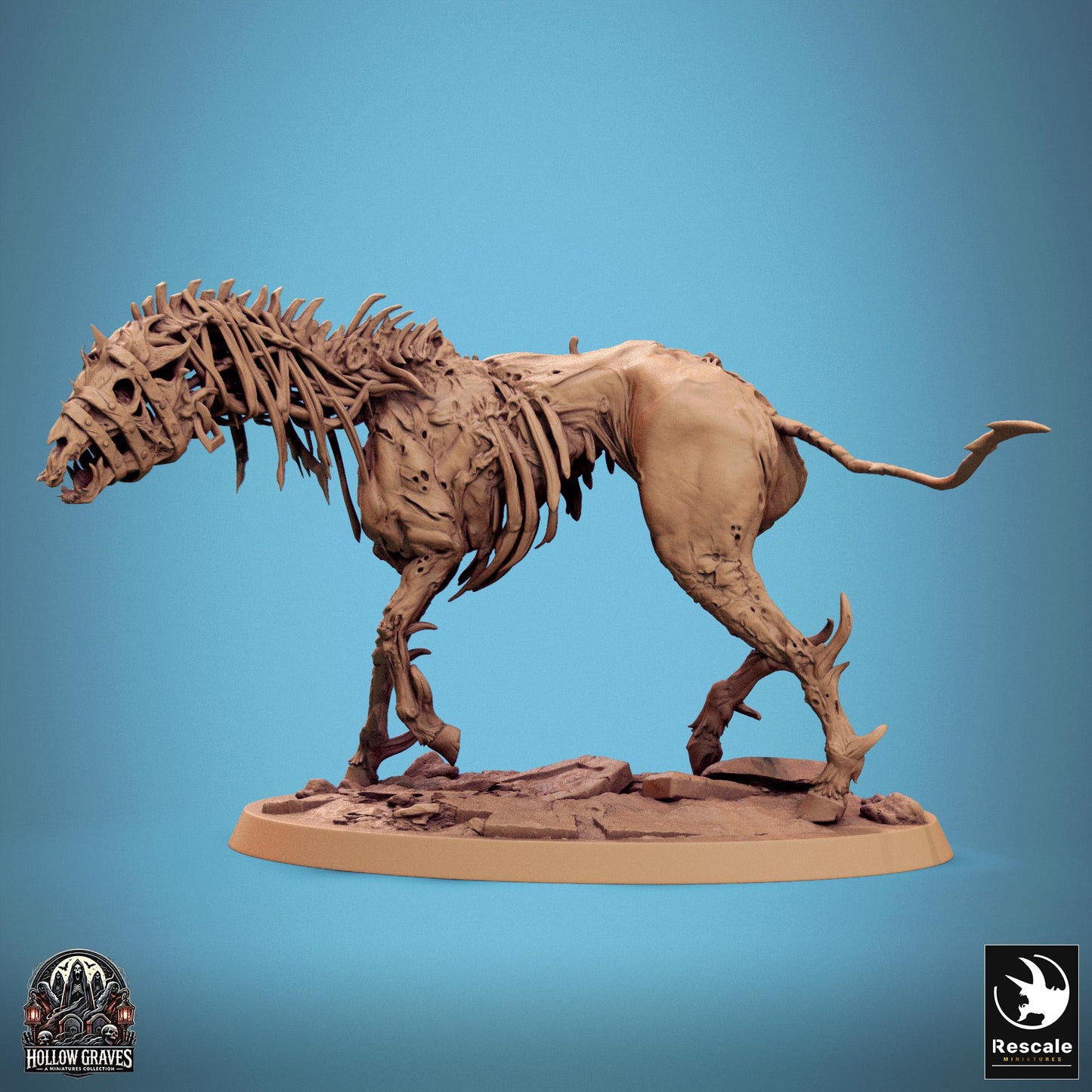 Wild Undead Horses, Pack 1, Rescale Miniatures | Dungeons and Dragons | Pathfinder | Table Top RPG | 3D Printed Model