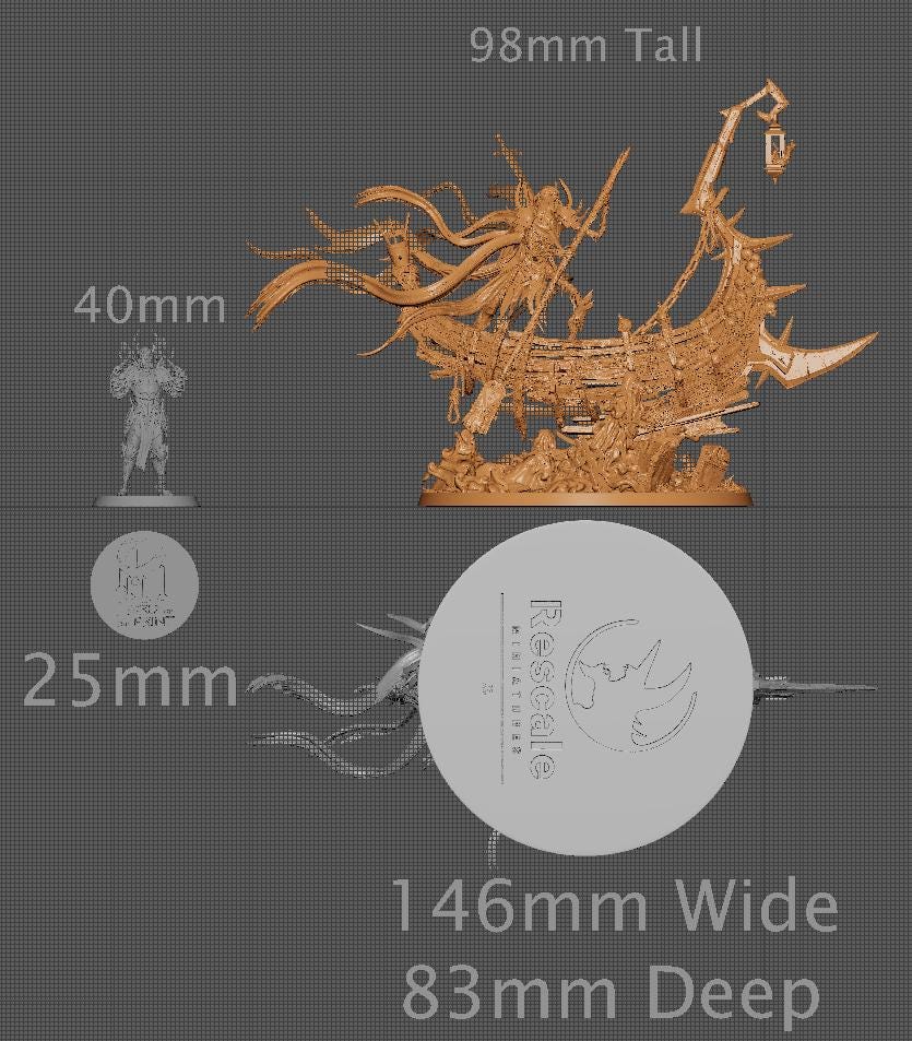 Zaltryn, The Soul Guide, Rescale Miniatures | Dungeons and Dragons | Pathfinder | Table Top RPG | 3D Printed Model