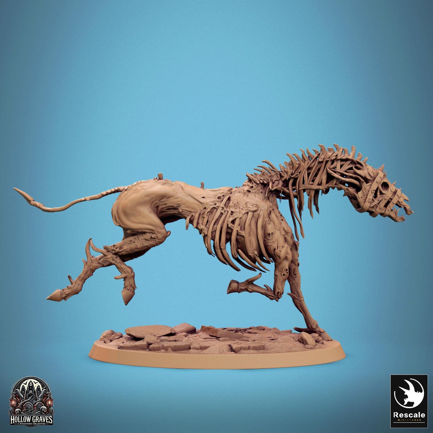 Wild Undead Horses, Pack 2, Rescale Miniatures | Dungeons and Dragons | Pathfinder | Table Top RPG | 3D Printed Model