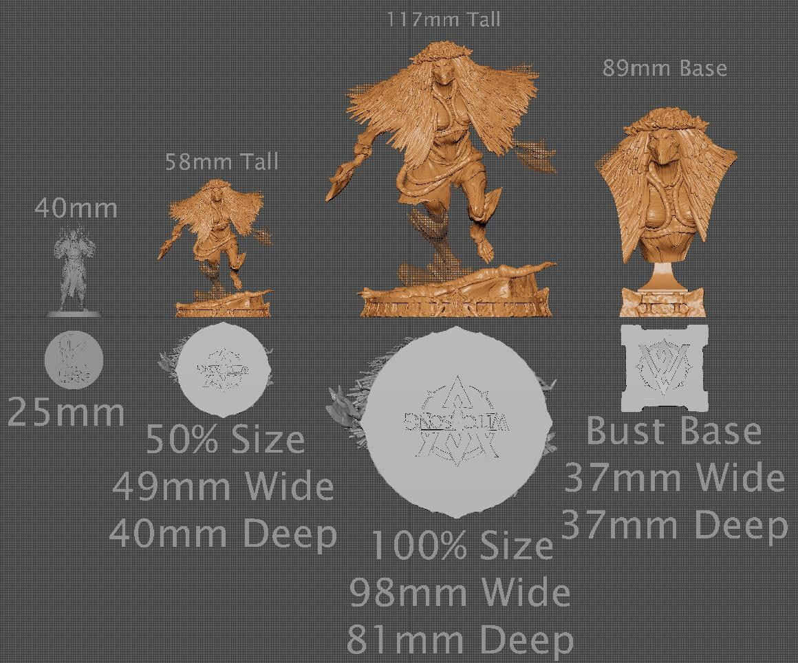 Avatar of Autumn, Witchsong Miniatures | Dungeons and Dragons | Pathfinder | Table Top RPG | 3D Printed Model