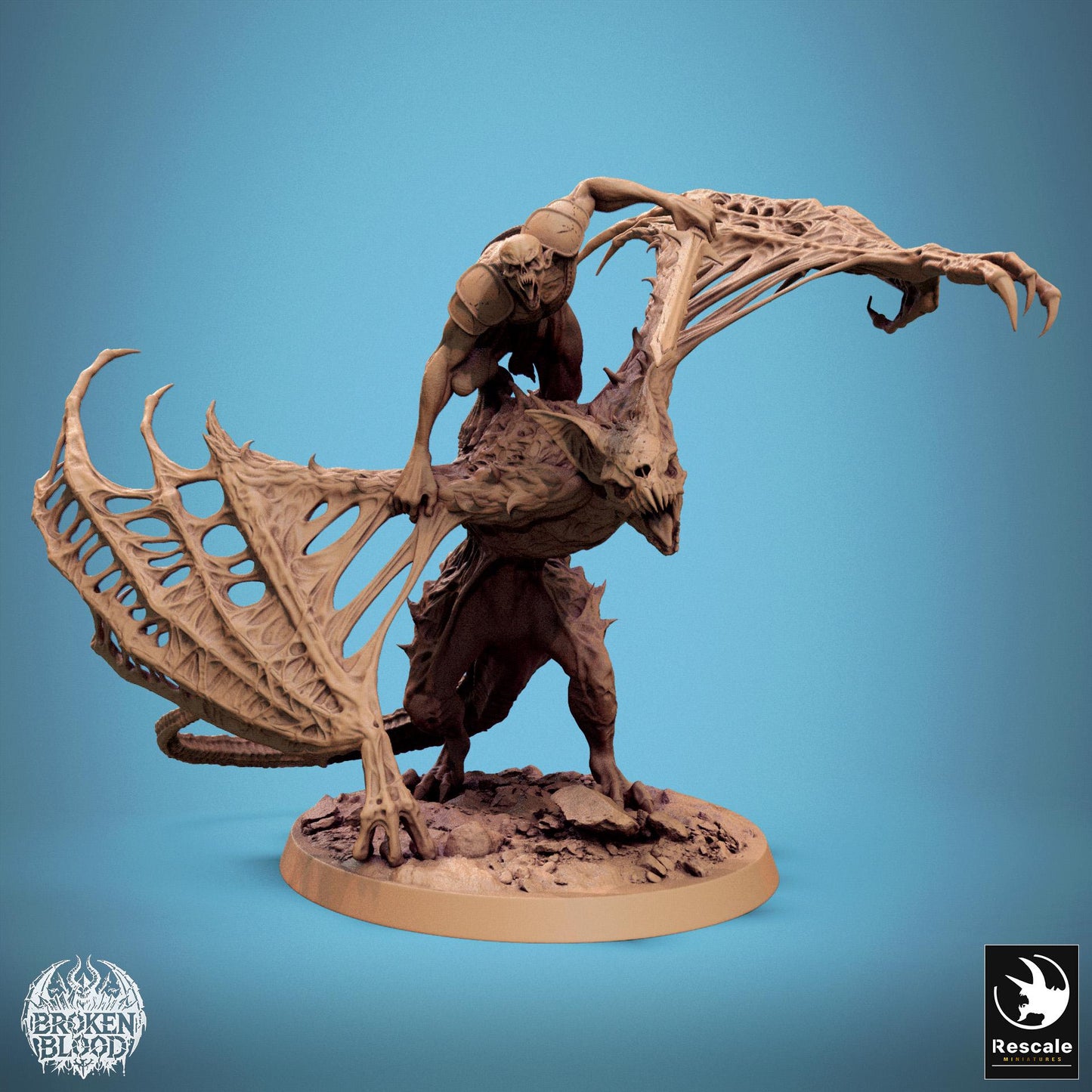 Great Vampire Bat Riders, Apex Dragon, Lord of the Print | Dungeons and Dragons | Pathfinder | Table Top RPG | 3D Printed Model