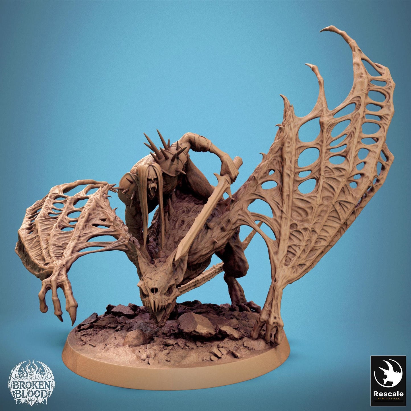 Great Vampire Bat Riders, Apex Dragon, Lord of the Print | Dungeons and Dragons | Pathfinder | Table Top RPG | 3D Printed Model