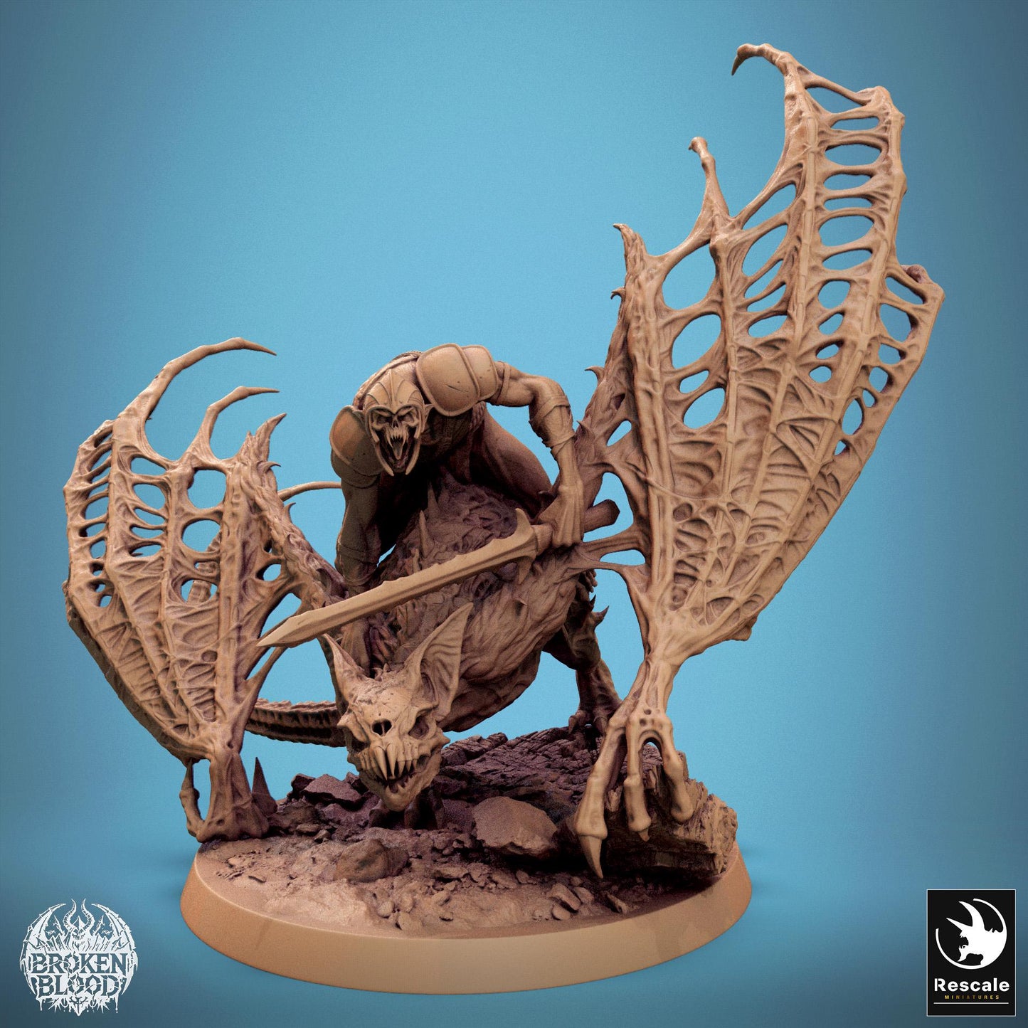 Great Vampire Bat Riders, Apex Dragon, Lord of the Print | Dungeons and Dragons | Pathfinder | Table Top RPG | 3D Printed Model