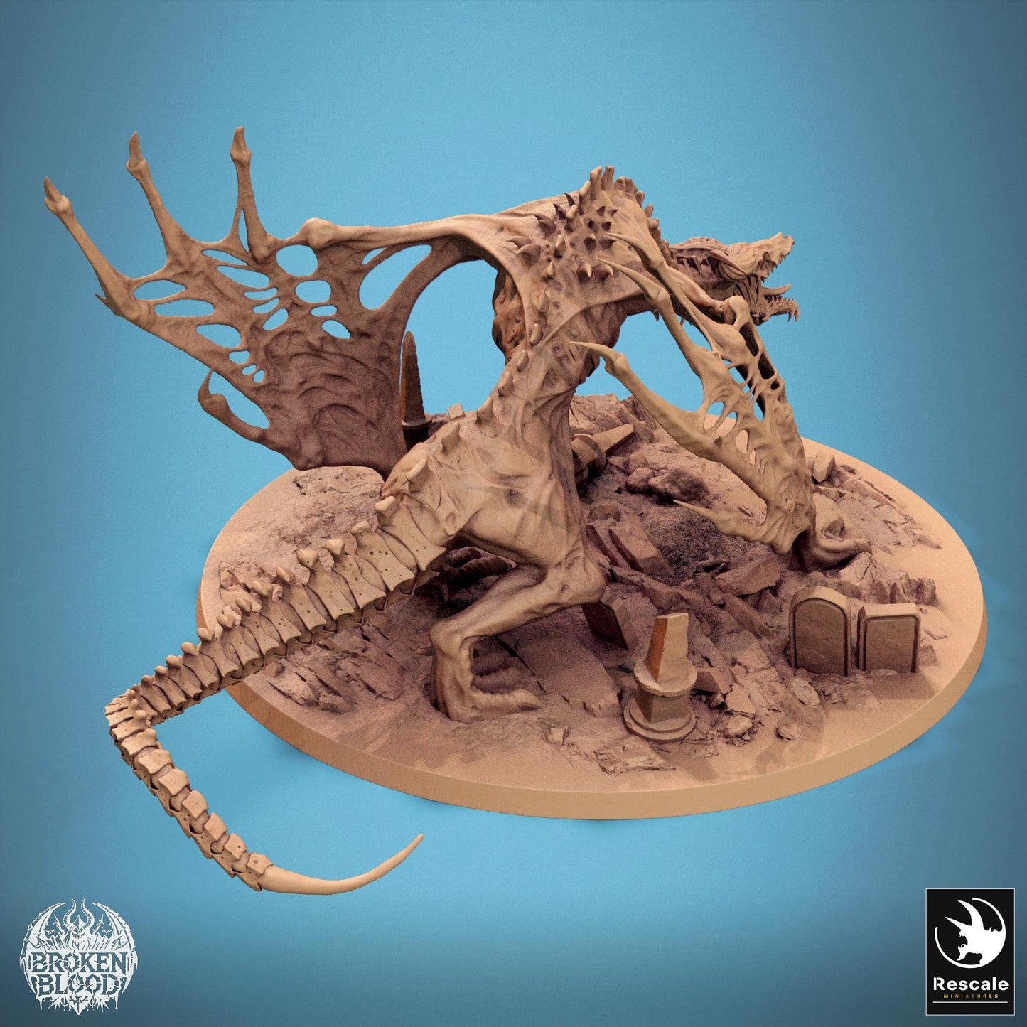 Vampire Wyvern, Walk, Lord of the Print | Dungeons and Dragons | Pathfinder | Table Top RPG | 3D Printed Model