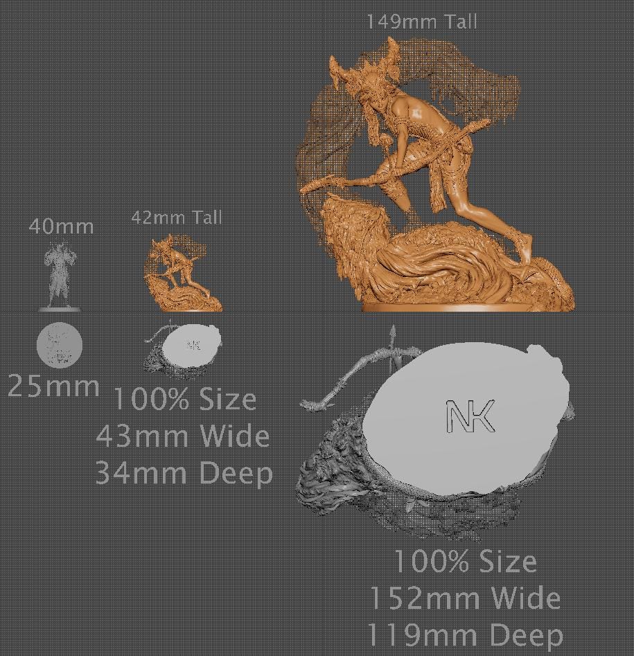 Maebh, Standalone, Powerful NPC, Ernest Nemirovsky | Dungeons and Dragons | Pathfinder | Table Top RPG | 3D Printed Model