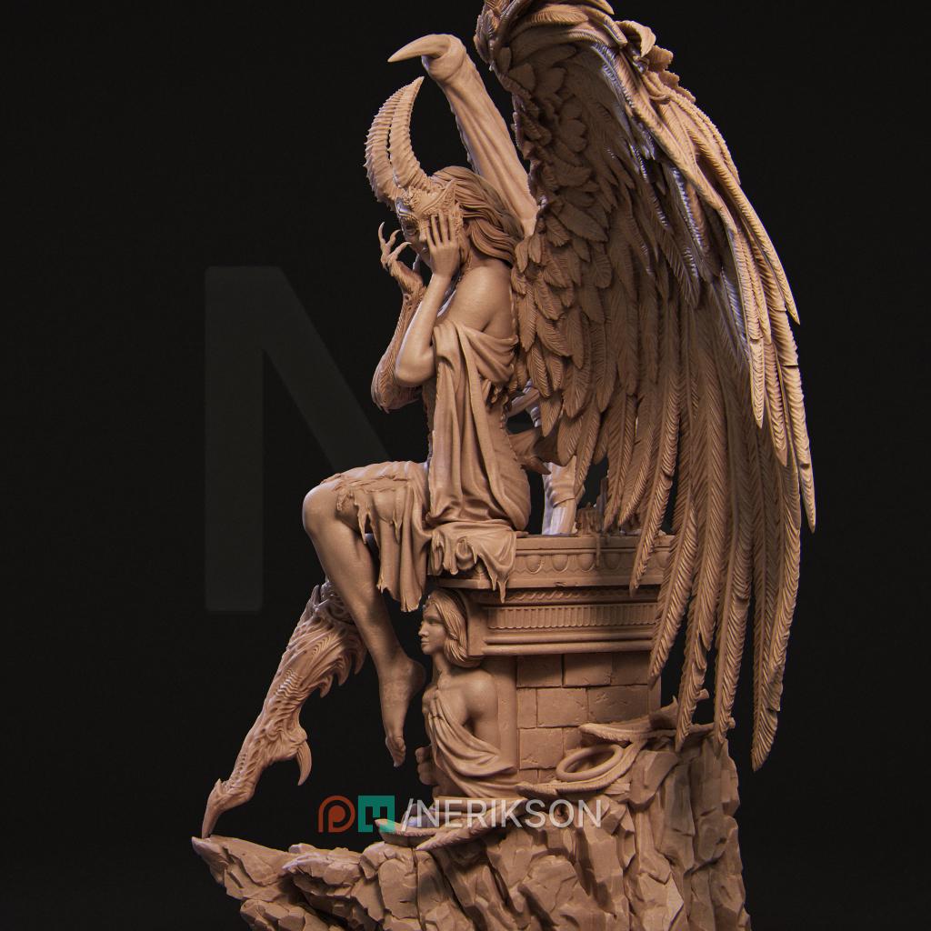 Rylana the Face of Evil, Powerful NPC, Ernest Nemirovsky | Dungeons and Dragons | Pathfinder | Table Top RPG | 3D Printed Model