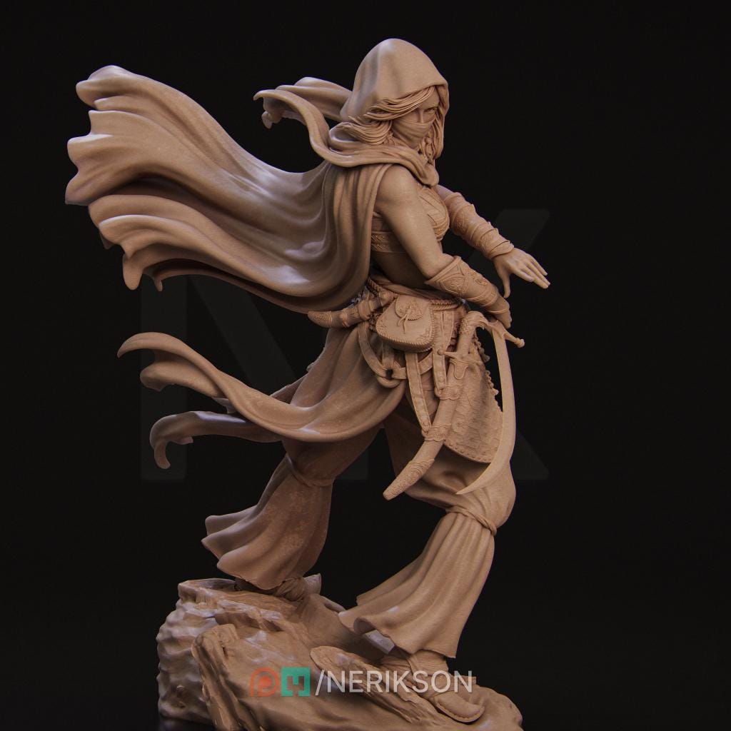 Warrior of the Sands, Standalone, Powerful NPC, Ernest Nemirovsky | Dungeons and Dragons | Pathfinder | Table Top RPG | 3D Printed Model