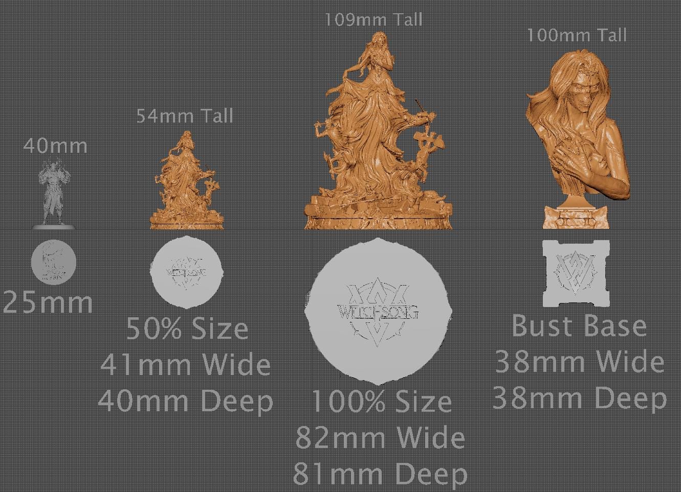 Banshee Queen, Witchsong Miniatures | Dungeons and Dragons | Pathfinder | Table Top RPG | 3D Printed Model