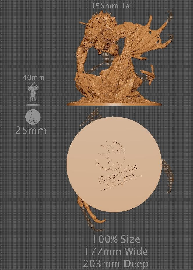 Rider of the Brutal Wyvern, Lord of the Print | Dungeons and Dragons | Pathfinder | Table Top RPG | 3D Printed Model
