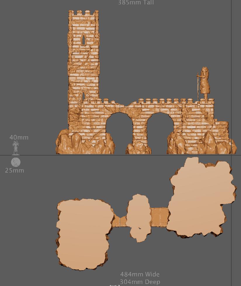 Abandoned River Tower, Miniature Land | Dungeons and Dragons | Pathfinder | Table Top RPG | 3D Printed Model