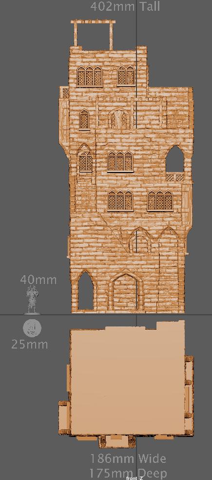 Arabian High House, Miniature Land | Dungeons and Dragons | Pathfinder | Table Top RPG | 3D Printed Model
