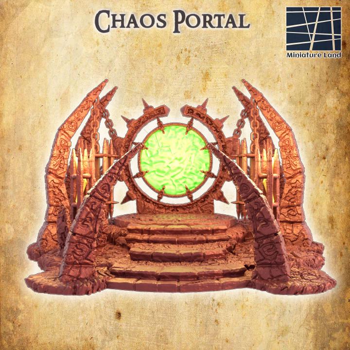 Chaos Portal, Miniature Land | Dungeons and Dragons | Pathfinder | Table Top RPG | 3D Printed Model