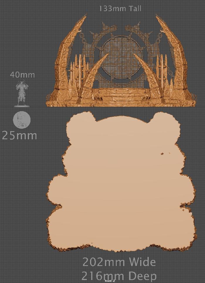 Chaos Portal, Miniature Land | Dungeons and Dragons | Pathfinder | Table Top RPG | 3D Printed Model