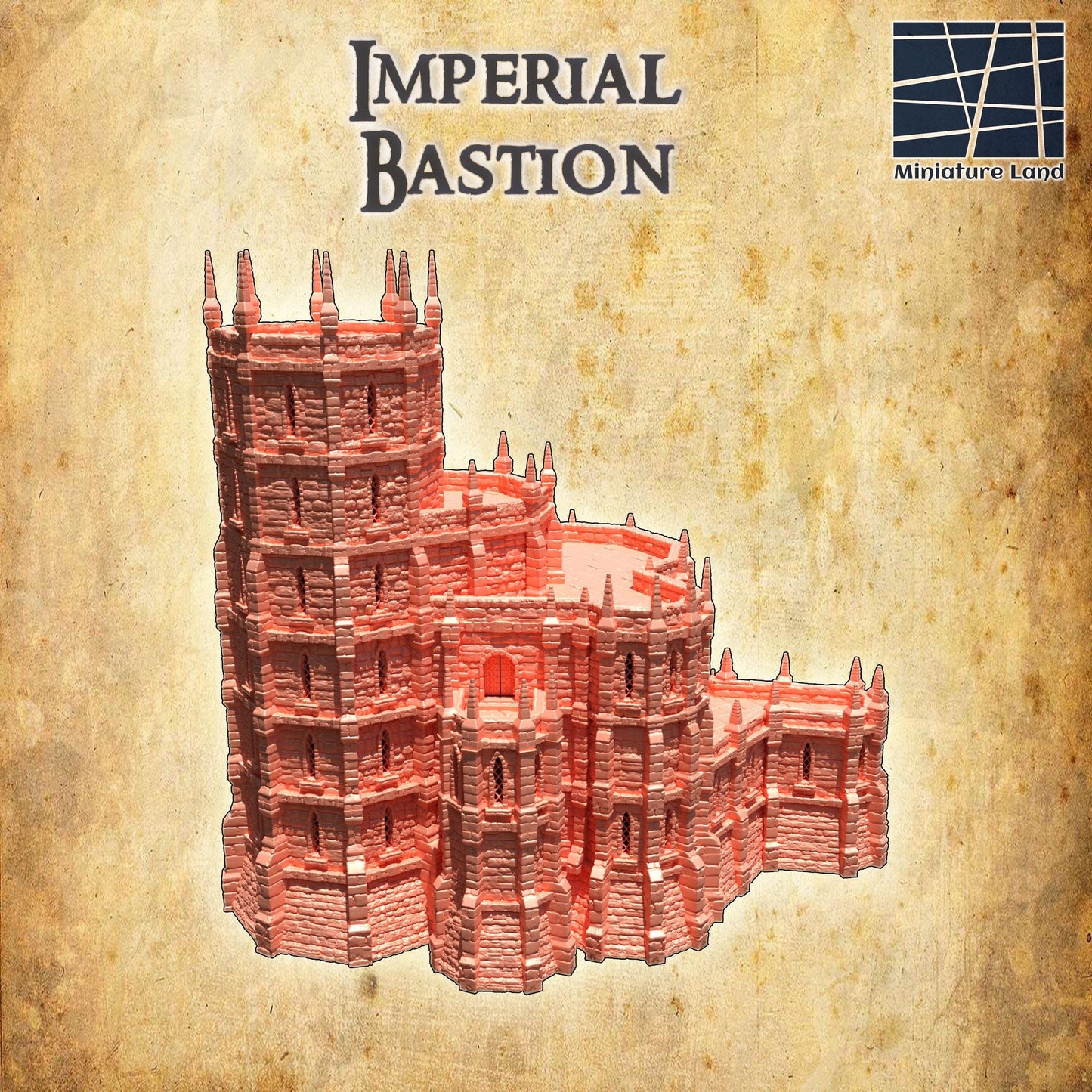 Imperial Bastion, Miniature Land | Dungeons and Dragons | Pathfinder | Table Top RPG | 3D Printed Model