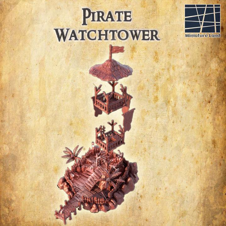 Pirate Watch Tower, Miniature Land | Dungeons and Dragons | Pathfinder | Table Top RPG | 3D Printed Model