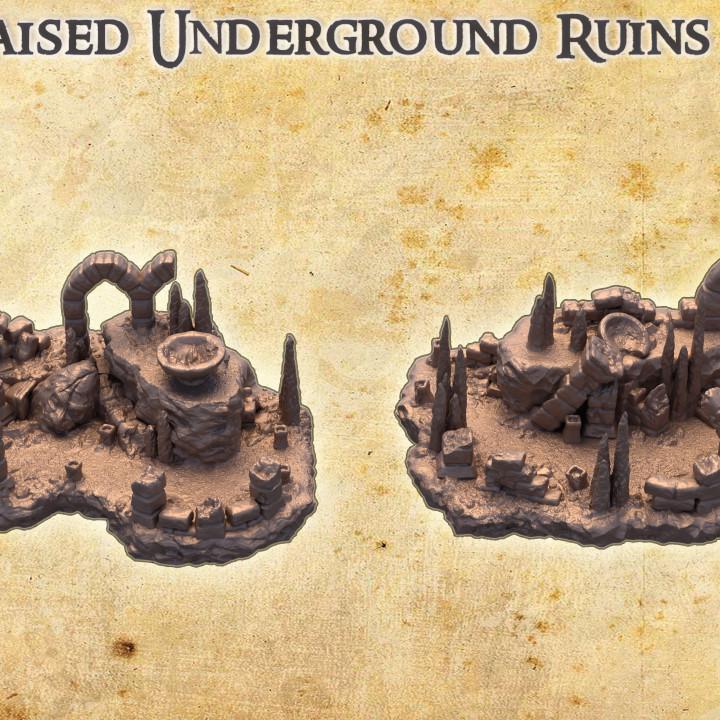 Underground Ruins, Miniature Land | Dungeons and Dragons | Pathfinder | Table Top RPG | 3D Printed Model