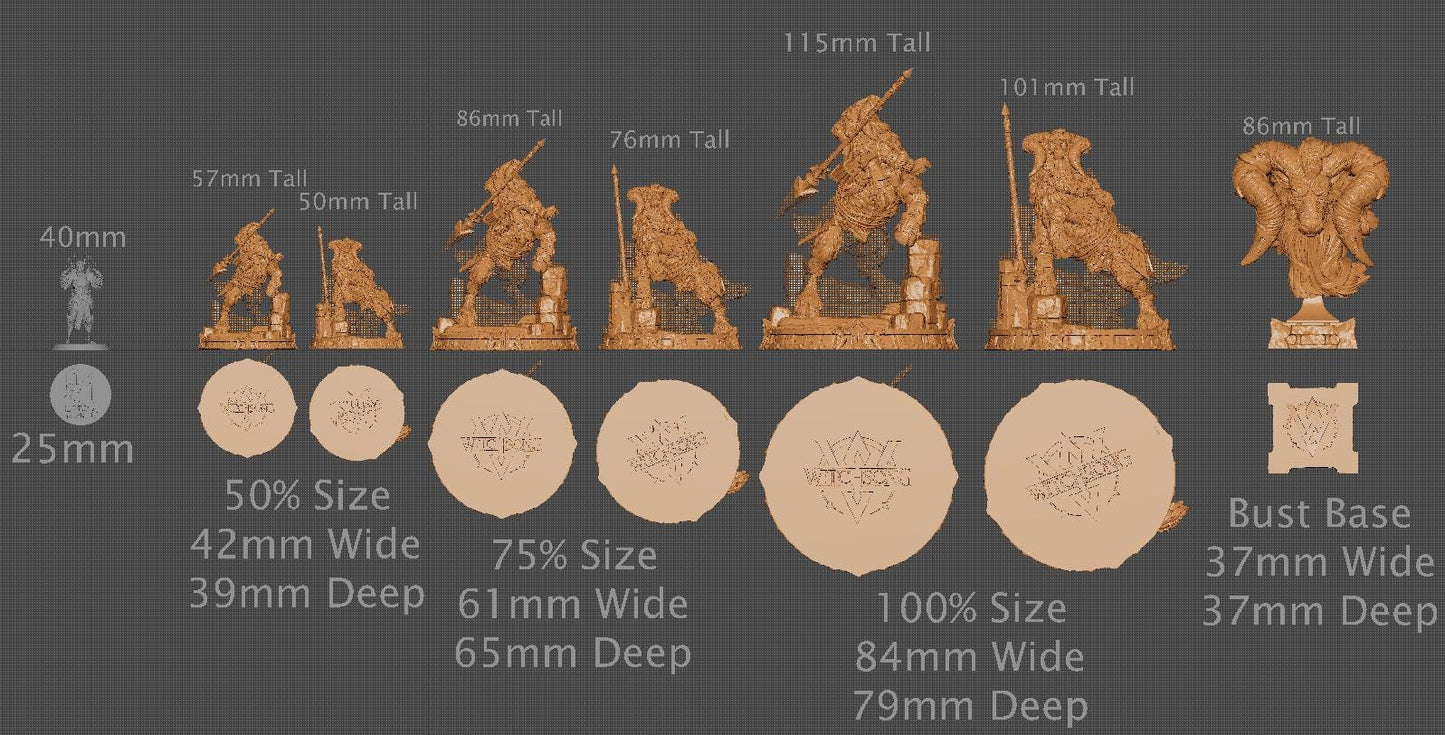 Karthop, Bust Option, Witchsong Miniatures | Dungeons and Dragons | Pathfinder | Table Top RPG | 3D Printed Model