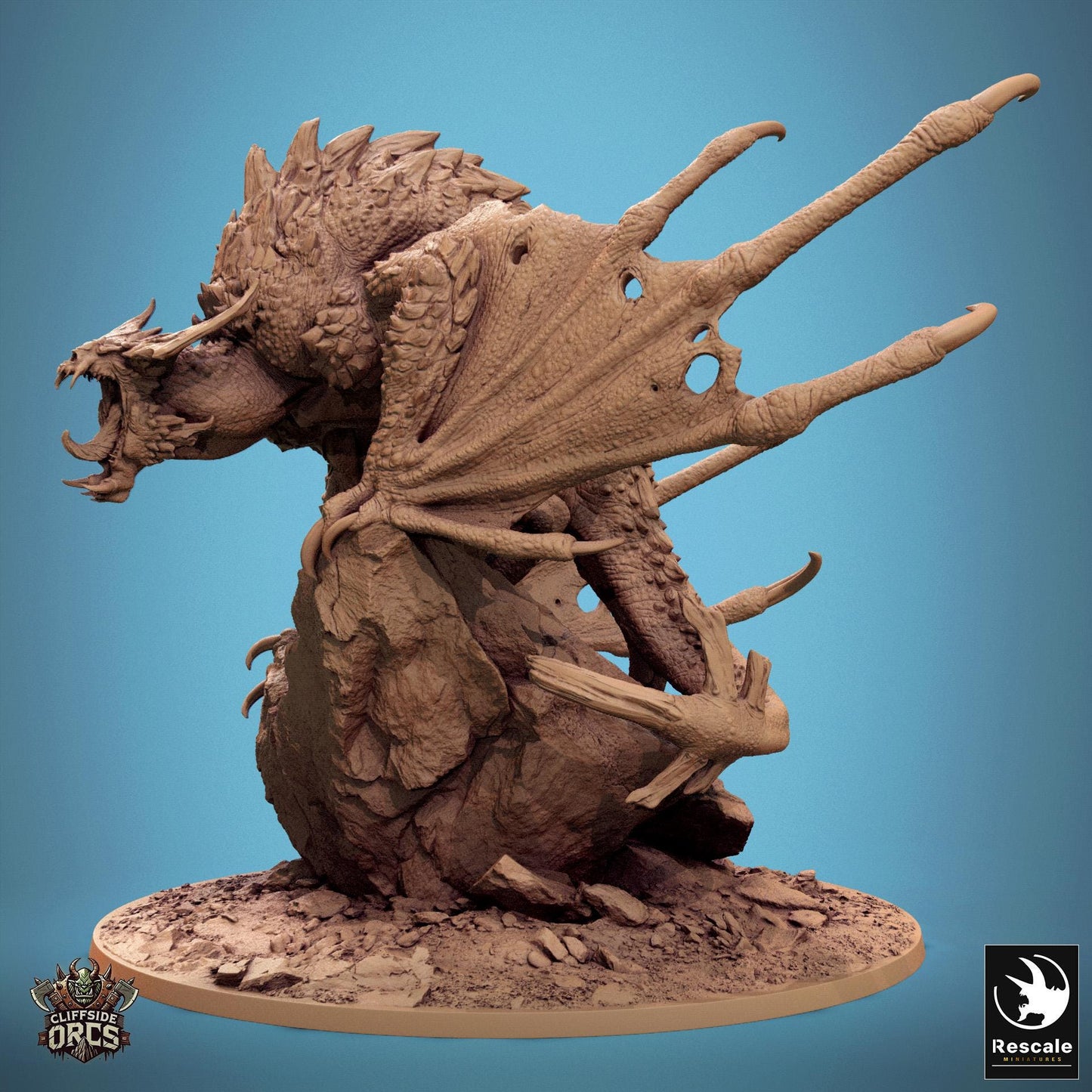 Rider of the Brutal Wyvern, Lord of the Print | Dungeons and Dragons | Pathfinder | Table Top RPG | 3D Printed Model