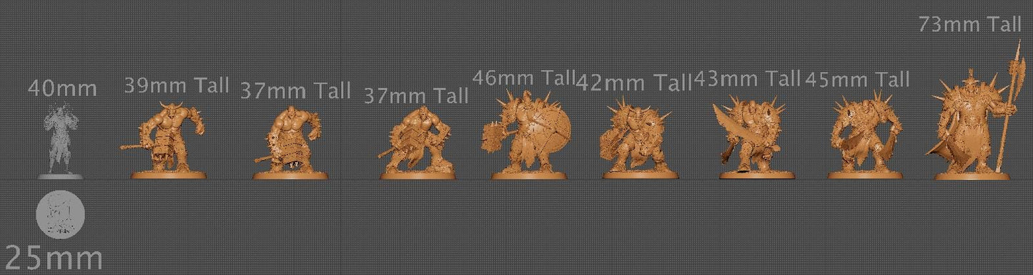 Orc Soldiers, Pack 3, Lord of the Print | Dungeons and Dragons | Pathfinder | Table Top RPG | 3D Printed Model