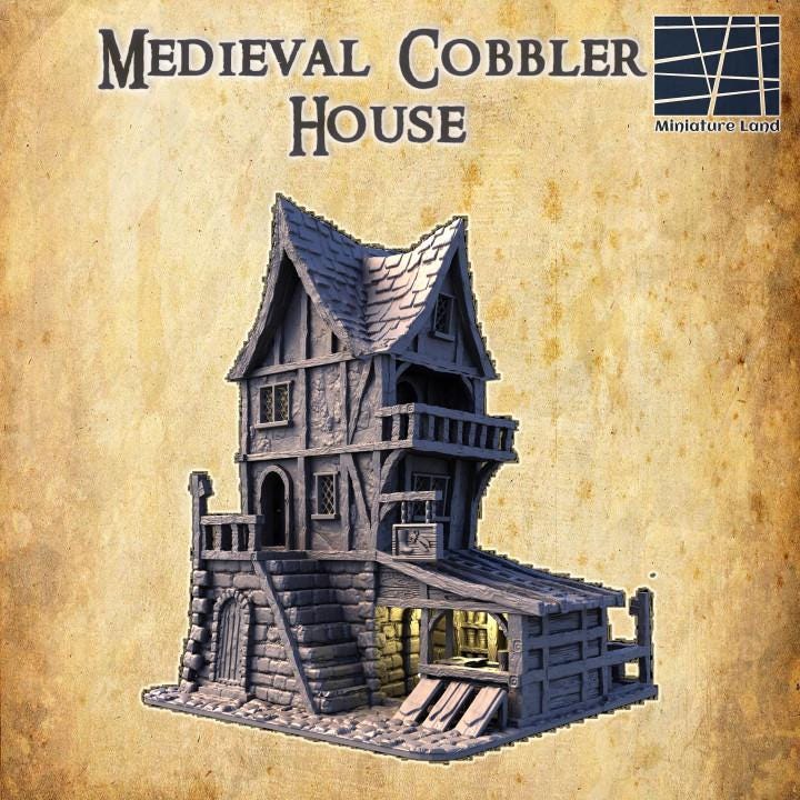 Cobblers House, Miniature Land | Dungeons and Dragons | Pathfinder | Table Top RPG | 3D Printed Model