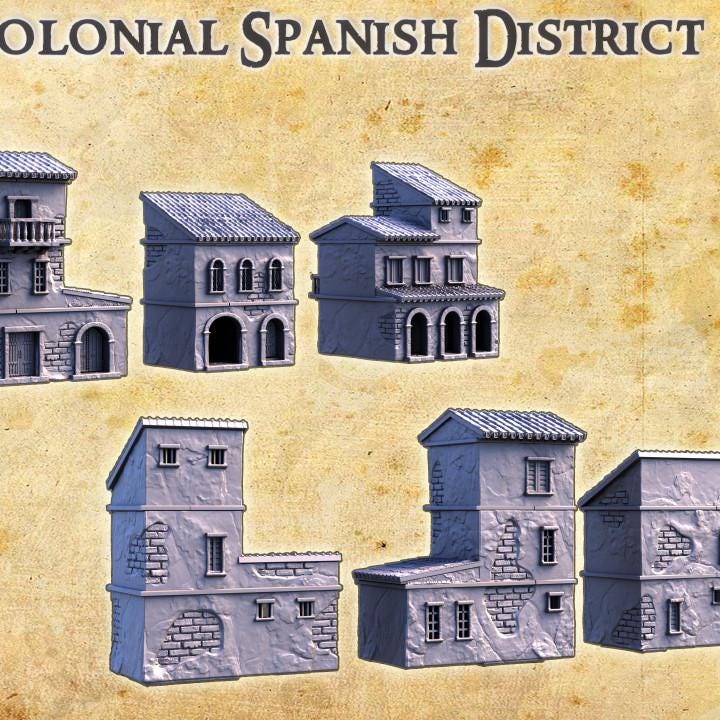 Colonial Spanish District, Miniature Land | Dungeons and Dragons | Pathfinder | Table Top RPG | 3D Printed Model