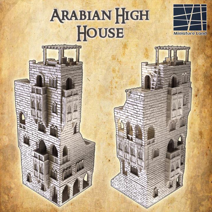 Arabian High House, Miniature Land | Dungeons and Dragons | Pathfinder | Table Top RPG | 3D Printed Model