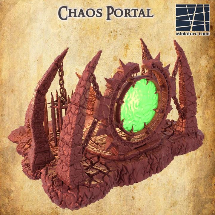 Chaos Portal, Miniature Land | Dungeons and Dragons | Pathfinder | Table Top RPG | 3D Printed Model