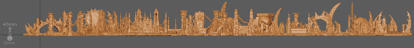 Chaos Terrain Scatter, Miniature Land | Dungeons and Dragons | Pathfinder | Table Top RPG | 3D Printed Model