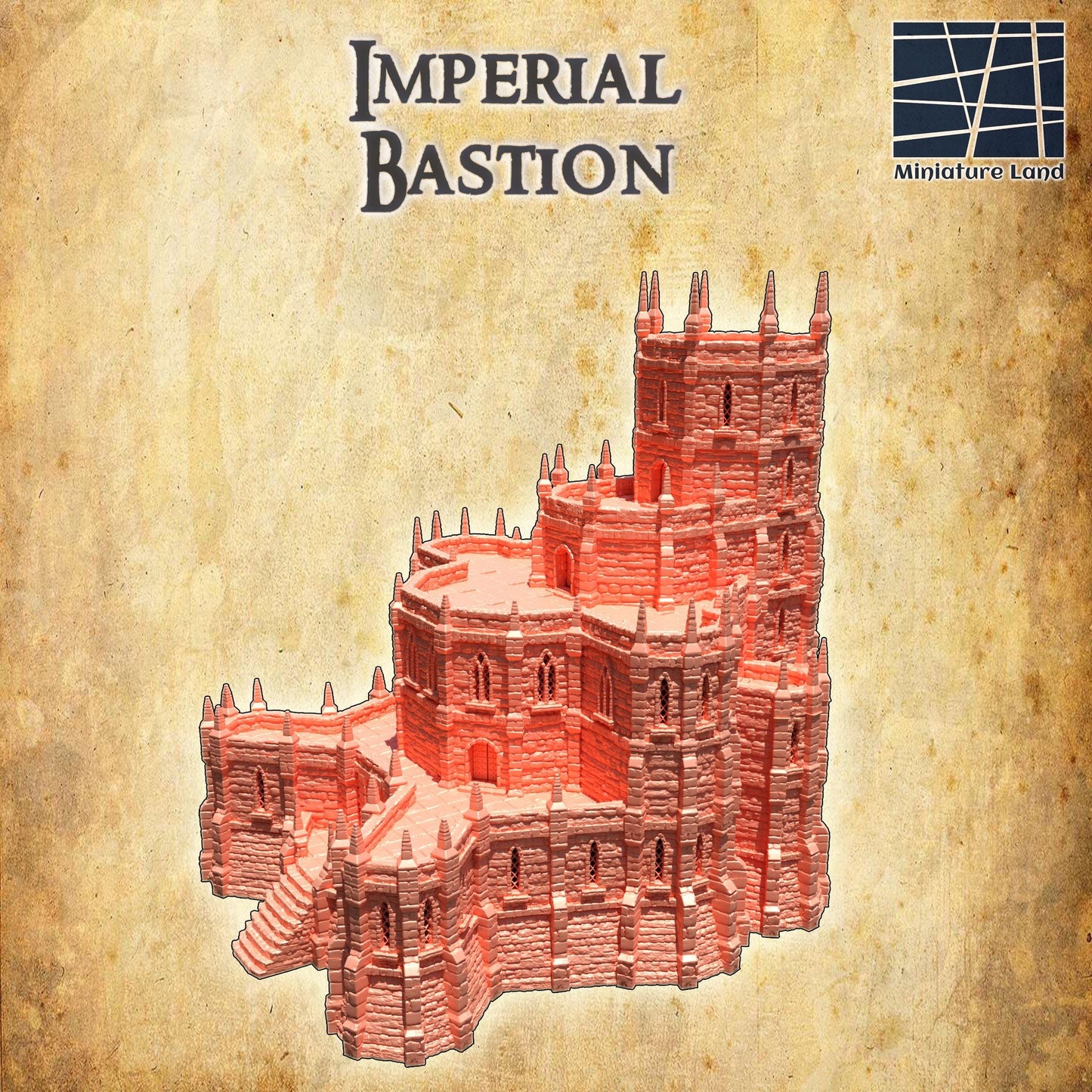 Imperial Bastion, Miniature Land | Dungeons and Dragons | Pathfinder | Table Top RPG | 3D Printed Model