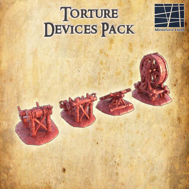 Torture Devices, Miniature Land | Dungeons and Dragons | Pathfinder | Table Top RPG | 3D Printed Model