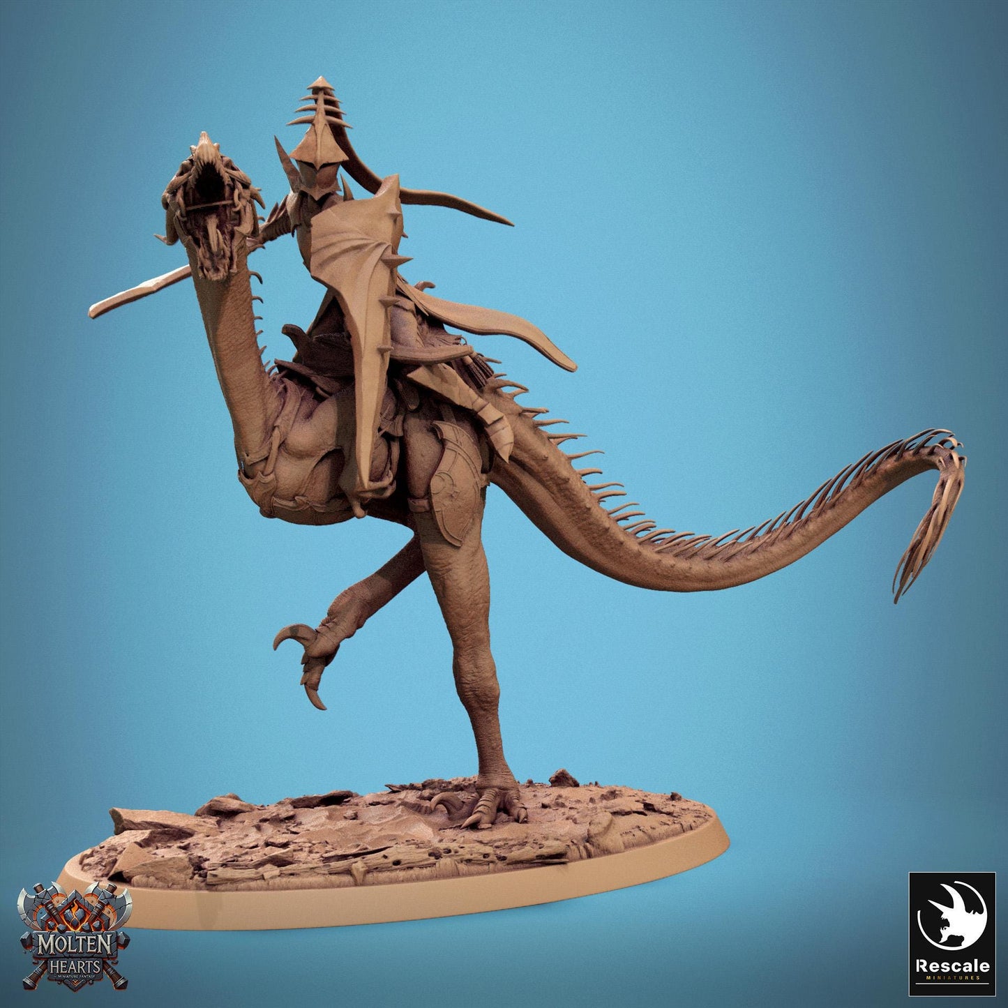 Velocisaurus Riders, Lord of the Print | Dungeons and Dragons | Pathfinder | Table Top RPG | 3D Printed Model